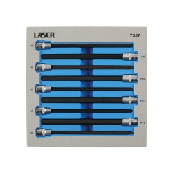 Rátűzőkulcs 9 db klt. 3/8&quot; Imbusz 4-19 mm extra hosszú 200 mm -AT18- (LAS-7357)