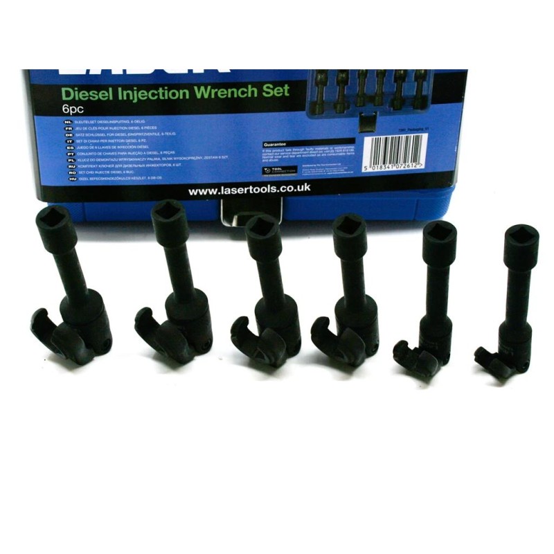 Üzemanyag cső speciálls kulcs klt. CSUKLÓS 6 db-os 12-19 mm -AT18 (LAS-7261)