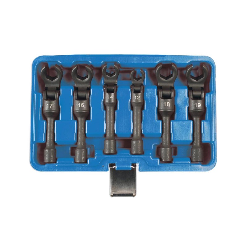 Üzemanyag cső speciálls kulcs klt. CSUKLÓS 6 db-os 12-19 mm -AT18 (LAS-7261)