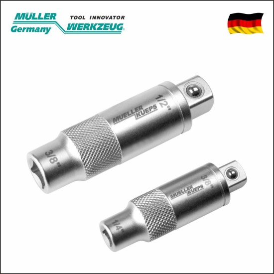 Adapter készlet 2 db-os klt, 1/4&quot;-3/8&quot;, 3/8&quot;-1/2&quot; - MÜLLER (MLR-800 610)