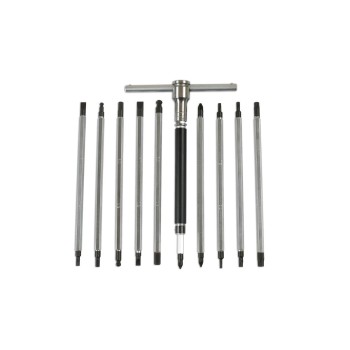 T-alakú csavarhúzó 12 db-os készlet, Torx, Imbusz, PH, PZ -AT18 - (LAS-7284)