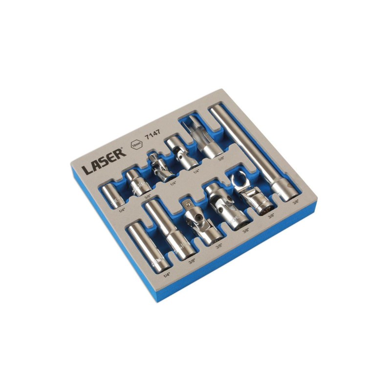 Dugókulcs és adapter klt. 11 mm univ. 1/4&quot; - 3/8&quot; -AT18 (LAS-7147)