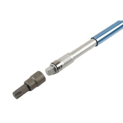 T-kulcs kétfunkc előre-hátra tolós: 3/8&quot; külső, 10 mm bit. -AT18- (LAS-7378)