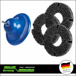 Tisztítókorong - négertárcsa befogó 160 x 60 mm + 3 db tárcsa klt. (MLR-433 502) Tisztítókorong - négertárcsa befogó 160 x 60 mm + 3 db tárcsa klt. (MLR-433 502)