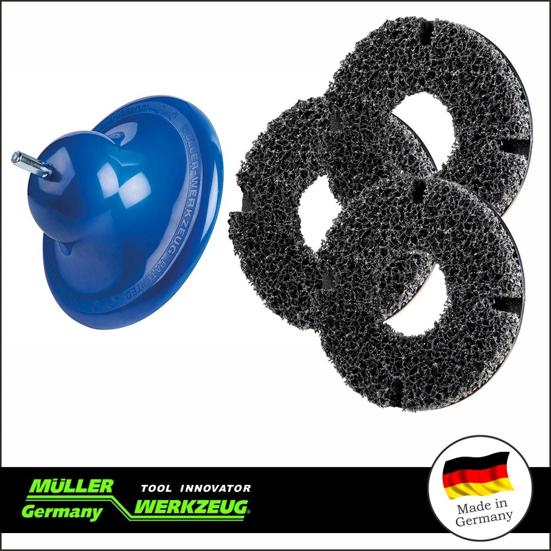 Tisztítókorong - négertárcsa befogó 160 x 60 mm + 3 db tárcsa klt. (MLR-433 502)