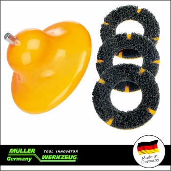 Tisztítókorong - négertárcsa befogó 160 x 75 mm + 3 db tárcsa klt. (MLR-433 504) Tisztítókorong - négertárcsa befogó 160 x 75 mm + 3 db tárcsa klt. (MLR-433 504)