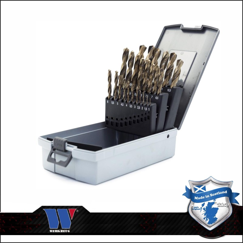Csigafúró klt. HSS Kobalt bevonatú 25 db-os 1.0-13.0 mm - Welzh (2014-WW) Csigafúró klt. HSS Kobalt bevonatú 25 db-os 1.0-13.0 mm - Welzh (2014-WW)