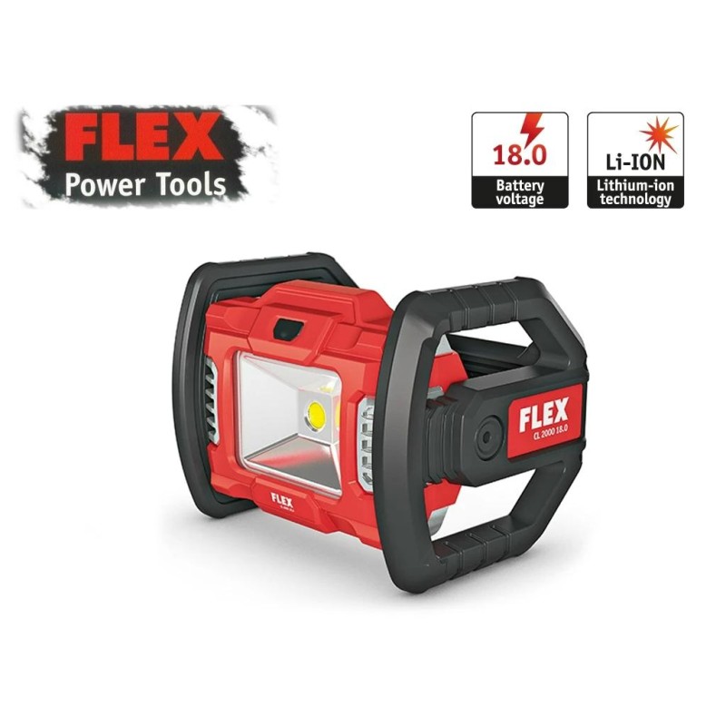 Szerelőlámpa - LED újratölthető épitkezési spotlámpa 18.0 V - Flex - (CL 2000) Szerelőlámpa - LED újratölthető épitkezési spotlámpa 18.0 V - Flex - (CL 2000)