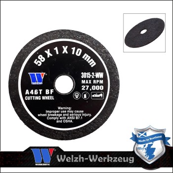 Vágókorong 58 x 1.0 mm fémre 1 db - Welzh (3015-2-WW) Vágókorong 58 x 1.0 mm fémre 1 db - Welzh (3015-2-WW)