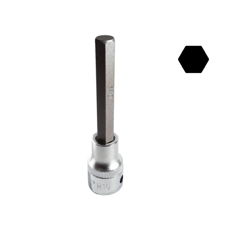Rátűzőkulcs - crowa+bit 1/2&quot; imbusz 10 mm, hosszú (S09H4310)