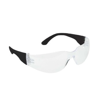 Védőszemüveg karcmentes WRAP víztiszta-fekete szárral (PW32CLR)