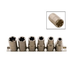 Dugókulcs - crowafej klt. 1/2" Torx Plus® belső 6 db-os EPL10 - EPL20 (LAS-5150) Dugókulcs - crowafej klt. 1/2" Torx Plus® belső 6 db-os EPL10 - EPL20 (LAS-5150)