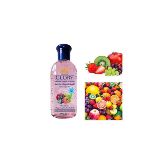 Kézfertőtlenítő gél - antibakteriális - 50 ml - Glory Vegyes Gyümölcs (GVGY-50)