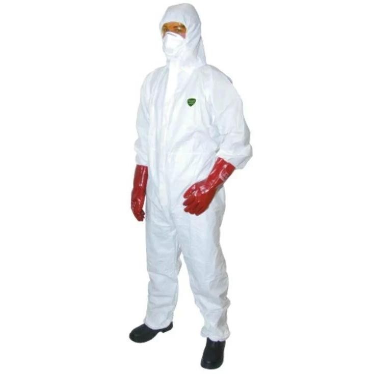 Védőruha-kapucnis kémiai 5/6-os OVERÁL eldobható XXL-es - Fehér (PT-VRKO-XXL-F)