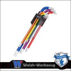 Imbuszkulcs klt. extra hosszú, gömbv. 1.5 - 10 mm - 9 r.- Welzh (2792-WW)