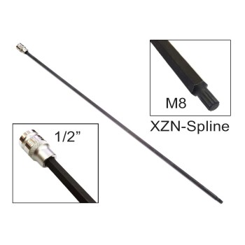 Rátűzőkulcs - crowa+bit 1/2&quot; XZN - Spline - M8x800 mm extra h Laser (LAS-2896)