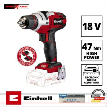 Fúró-csavarozó, akkus 18V - akku nélkül - 47 Nm - Einhell (TE-CD 18 Li E-Solo) Fúró-csavarozó, akkus 18V - akku nélkül - 47 Nm - Einhell (TE-CD 18 Li E-Solo)