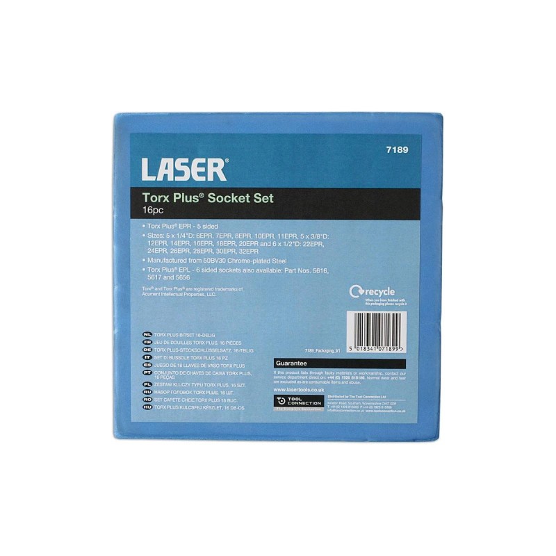 Dugókulcs klt. Torx Plus EPR ötágú 16r. (LAS-7189)