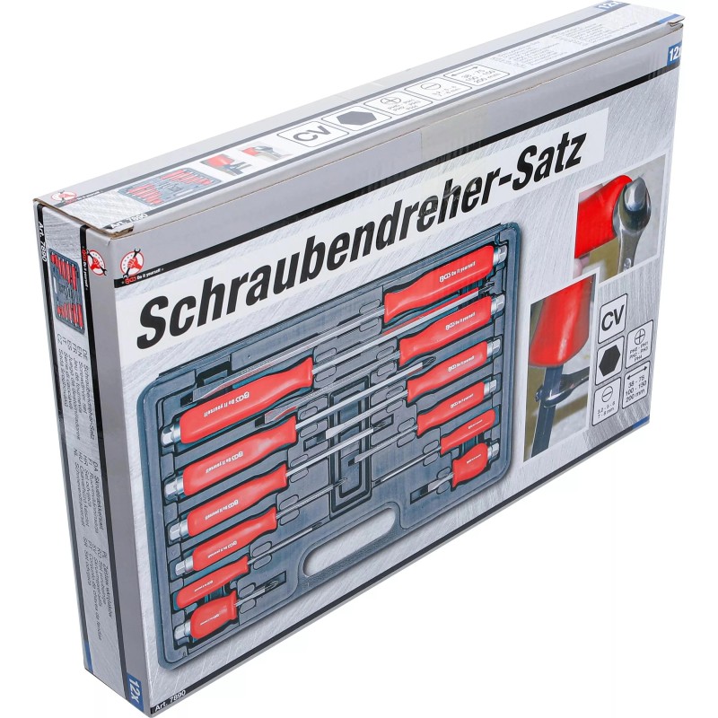 Csavarhúzó készlet, üthető (BGS-7890)