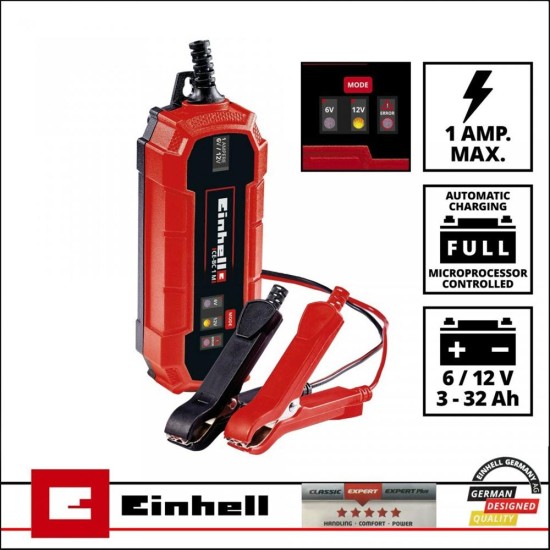 Akkumulátor töltő 06/12V - 1A - Einhell (CE-BC 1 M)