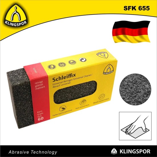 Csiszolóhasáb, rugalmas 80x50x20 mm P 60 - SFK 655 KLN (KLN-13801)