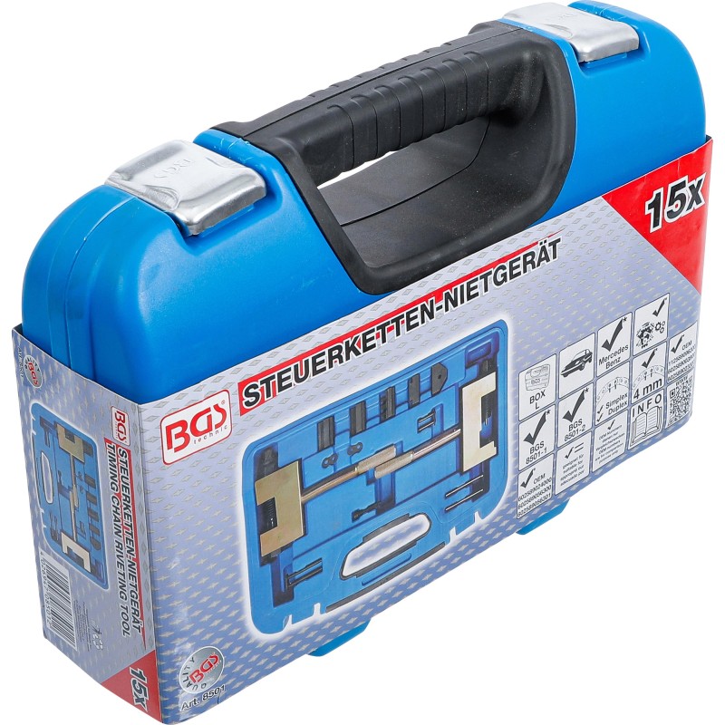 Vezérműlánc felújító és szegecselő készlet (BGS-8501) Vezérműlánc felújító és szegecselő készlet (BGS-8501)