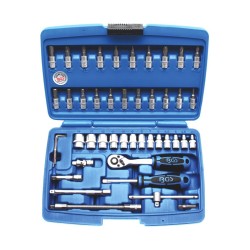 Dugókulcs készlet, 1/4", 46 részes (BGS-2145)