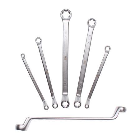 E profilú csillagkulcs készlet 6-részes CV hajlított kivitel (BGS-2281)