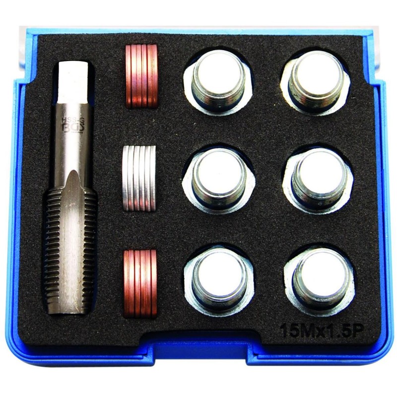 BGS 157 olajleeresztő csavar menetjavító készlet – M15x1.5