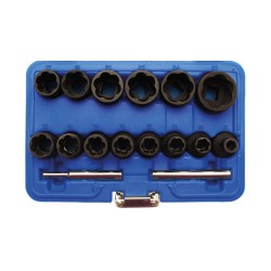 Levegős dugókulcs készlet sérült anyákhoz 8-27mm (BGS-5269)