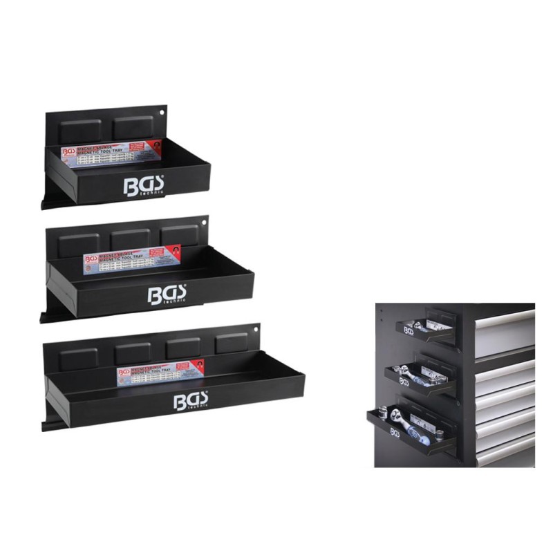 Mágneses polckészlet 3 részes (BGS-67150) Mágneses polckészlet 3 részes (BGS-67150)