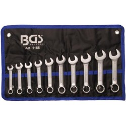 BGS-1188 csillag-villáskulcs készlet 10 részes CV rövid 10-19 mm