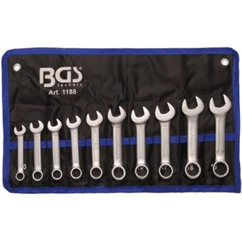BGS-1188 csillag-villáskulcs készlet 10 részes CV rövid 10-19 mm