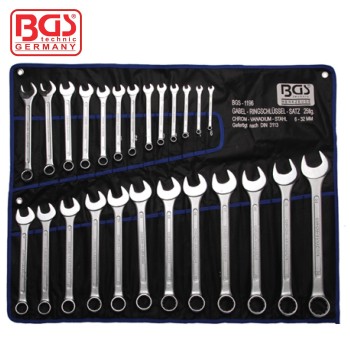 BGS‑1196 25‑részes csillag‑villáskulcs készlet – polírozott, 6–32 mm