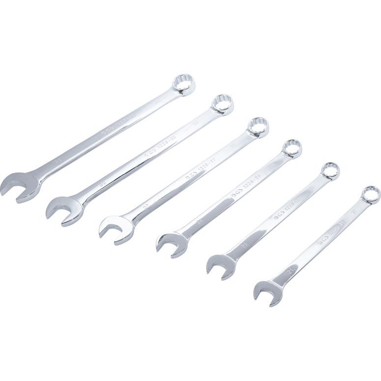 BGS Technic BGS‑1229 extra hosszú 6 részes csillag‑villás kulcskészlet 21–32 mm