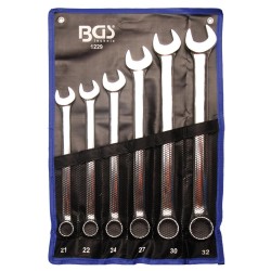 BGS Technic BGS‑1229 extra hosszú 6 részes csillag‑villás kulcskészlet 21–32 mm