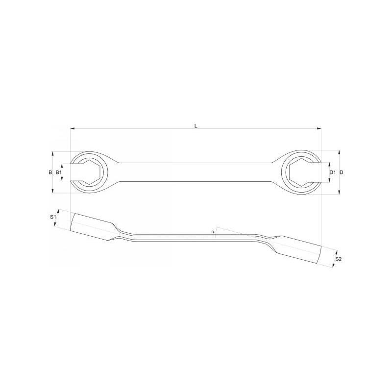 YATO Fékcsőkulcs 8x10 mm CrV 6140 (YT-0135) YATO Fékcsőkulcs 8x10 mm CrV 6140 (YT-0135)