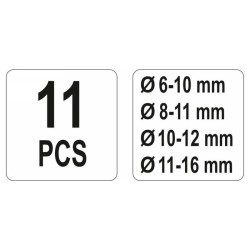 YATO YT-0627 szíjtárcsa és ventilátor kuplung feszítő készlet – 11 részes