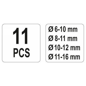 YATO YT-0627 szíjtárcsa és ventilátor kuplung feszítő készlet – 11 részes