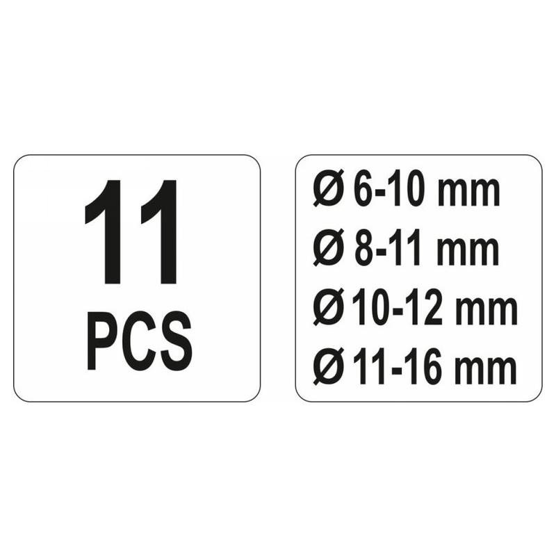 YATO YT-0627 szíjtárcsa és ventilátor kuplung feszítő készlet – 11 részes