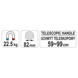 YATO Felszedő mágnes teleszkópos nyéllel 590-990 mm (YT-0860) YATO Felszedő mágnes teleszkópos nyéllel 590-990 mm (YT-0860)
