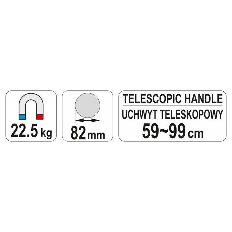 YATO Felszedő mágnes teleszkópos nyéllel 590-990 mm (YT-0860)