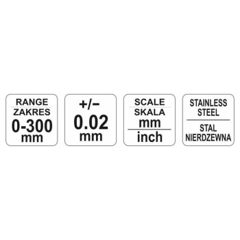 YATO Tolómérő 300/±0,02 mm (YT-72004) YATO Tolómérő 300/±0,02 mm (YT-72004)