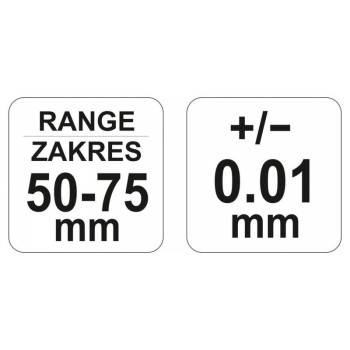 YATO Mikrométer 50-75 mm +/-0,01 mm mechanikus (YT-72302)