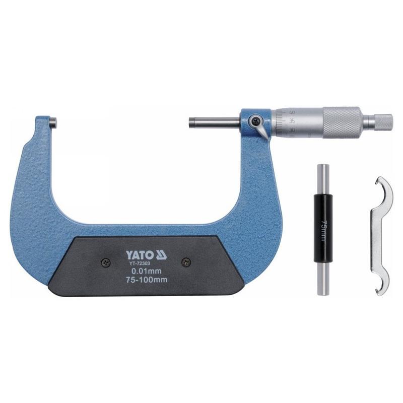 YATO mechanikus mikrométer YT‑72303 75–100 mm ±0,01 mm