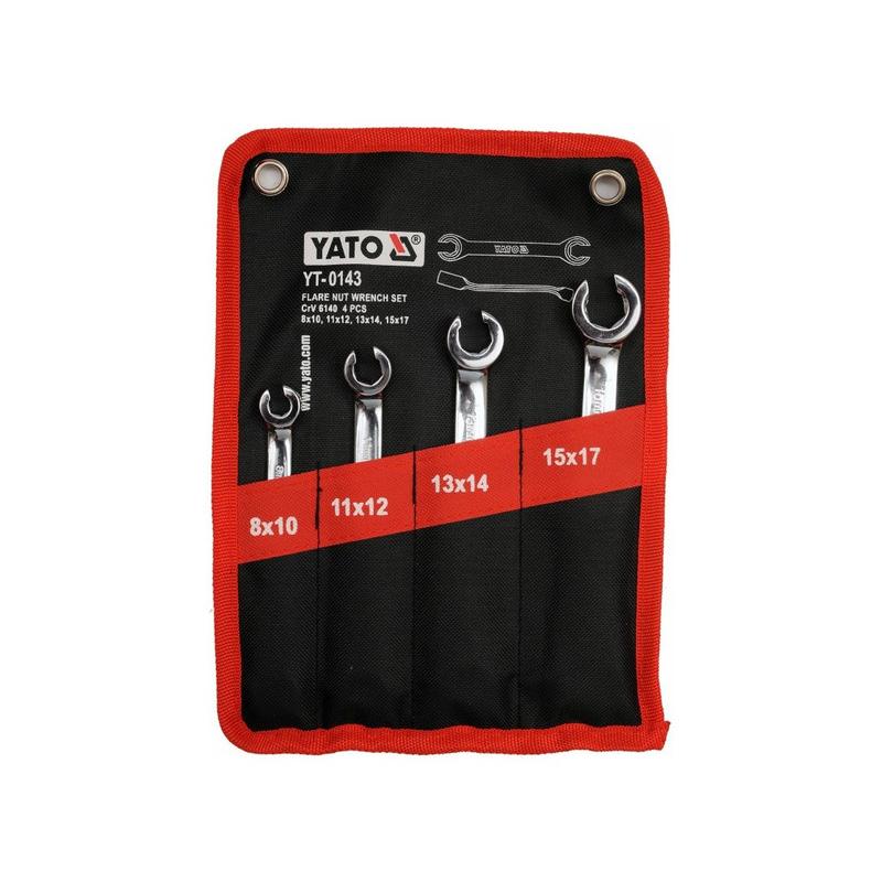 YATO Fékcsőkulcs készlet 4 részes 8-17 mm CrV 6140 (YT-0143)