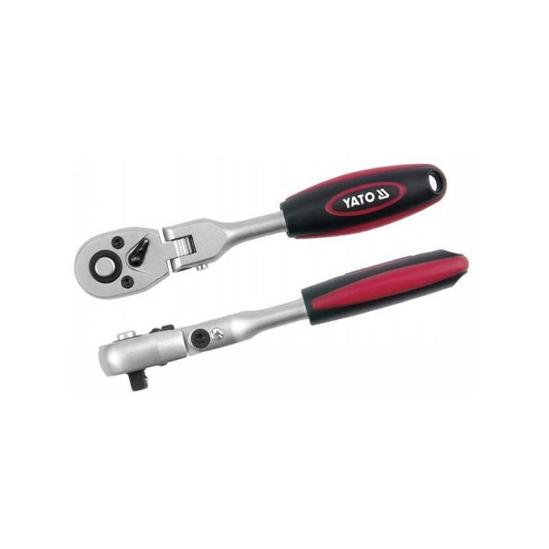 YATO 1/2'' 72 fogas csuklós racsnis hajtószár 290 mm CrV gyorskioldó DIN 3122