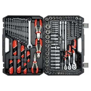 YATO Szerszámkészlet 129 részes 1/4', 3/8', 1/2' CrV CrMo (YT-38881)