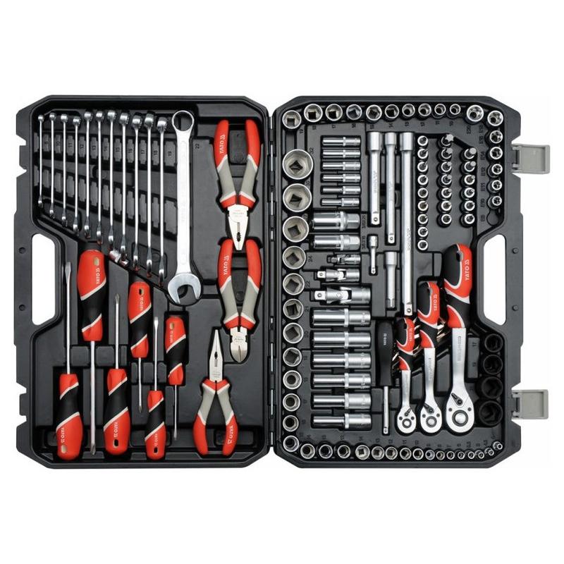 YATO Szerszámkészlet 129 részes 1/4', 3/8', 1/2' CrV CrMo (YT-38881)