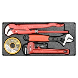 YATO YT-55480 vízvezeték-szerelő szerszámkészlet – 4 részes, fiókbetét